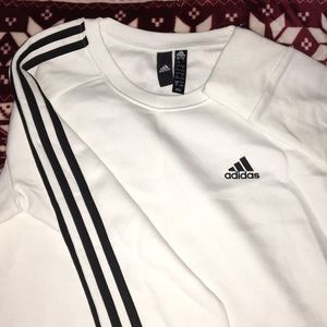 White Adidas crew neck nwot